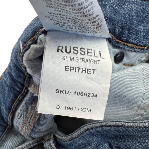 DL1961 Russell Slim Straight Jeans Epithet Blue Waist 32 - Picture 7 of 9